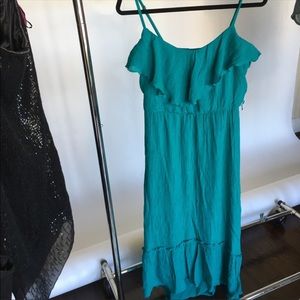 Cute turquoise hi lo maxi